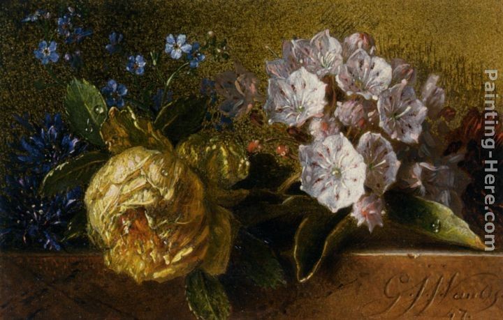 George Jacobus Johannes Van Flowers on a Ledge